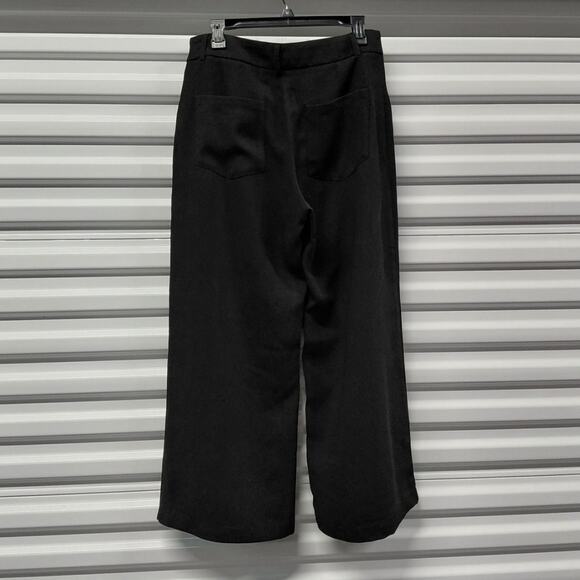 $245 NWT Cotélac Women’s Black Wide Leg Cropped Pants Size 3 US Large Minimalist - Picture 8 of 15